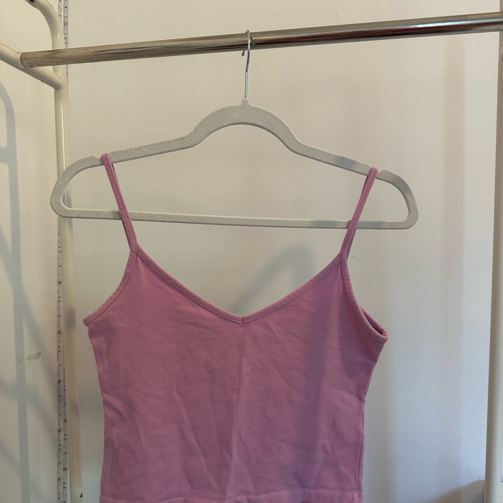 Brandy Melville Pink Fitted Crop Camisole